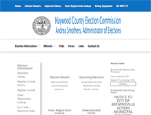 Tablet Screenshot of haywoodvotes.com